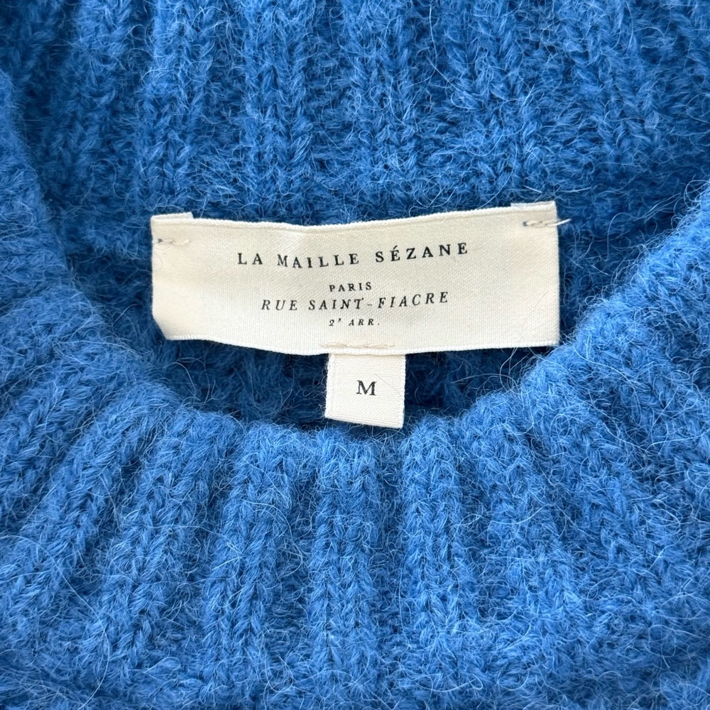 Sézane Jose Blue Jumper Sweater Sz M - Picture 8 of 12
